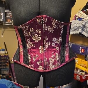 Floral Burgundy Corset MCC44L 30inch
